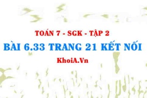 Bài 6.33 trang 21 Toán 7 Kết nối tri thức Tập 2